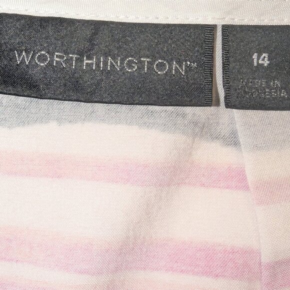 Striped Cotton Stretch Blend Skirt - Picture 3 of 4